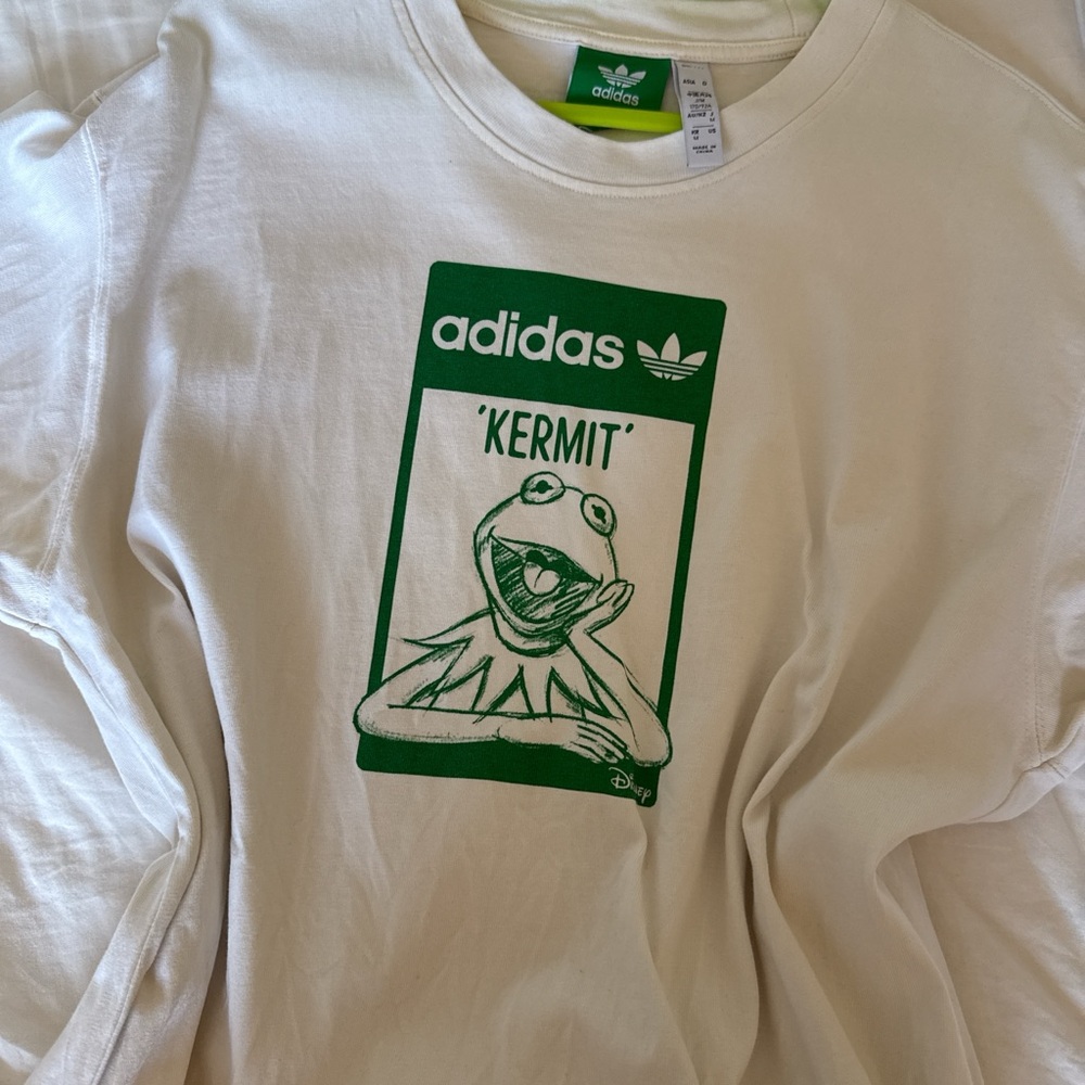 Adidas Disney White Tee with Green Accents
